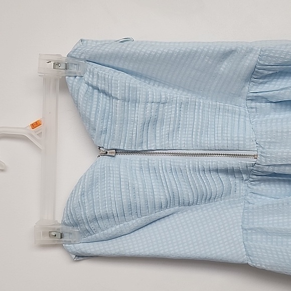 GUESS Dress  Blue Halter Tie Flared Dress b113 - Picture 5 of 10